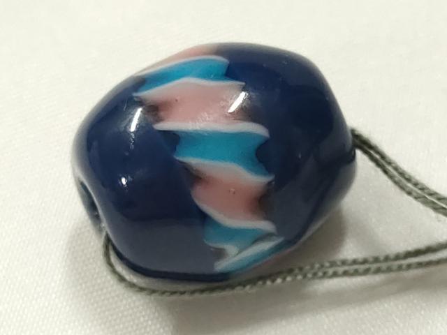 平和屋本店▼和装小物 翠嵐工房 帯留め 蜻蛉玉 逸品 未使用 AABL7137ay