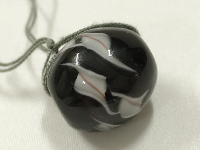 平和屋本店▼和装小物 翠嵐工房 帯留め 蜻蛉玉 逸品 未使用 AABL7139ay