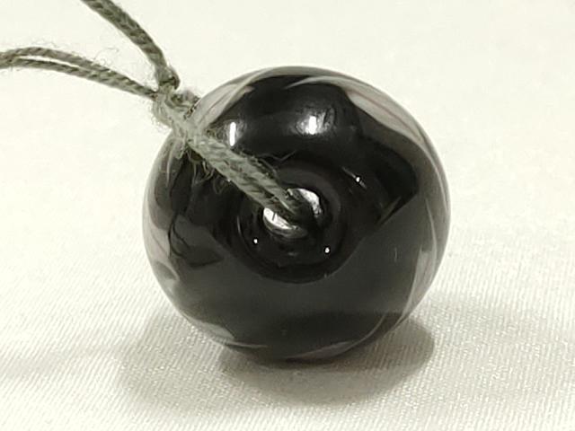 平和屋本店▼和装小物 翠嵐工房 帯留め 蜻蛉玉 逸品 未使用 AABL7139ay