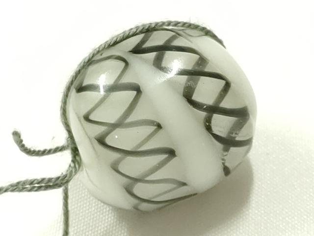 平和屋本店▼和装小物 翠嵐工房 帯留め 蜻蛉玉 逸品 未使用 AABL7141ay