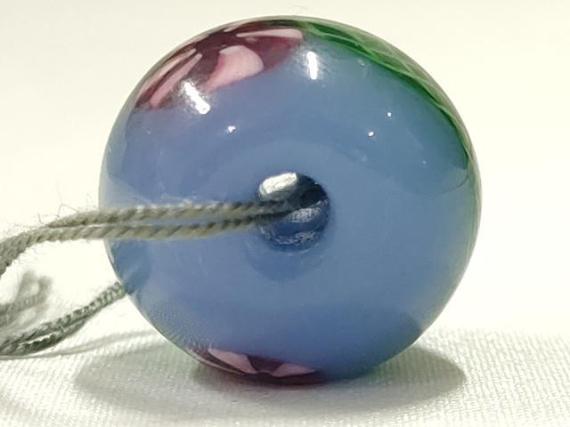 平和屋本店▼和装小物 翠嵐工房 帯留め 蜻蛉玉 逸品 未使用 AABL7142ay