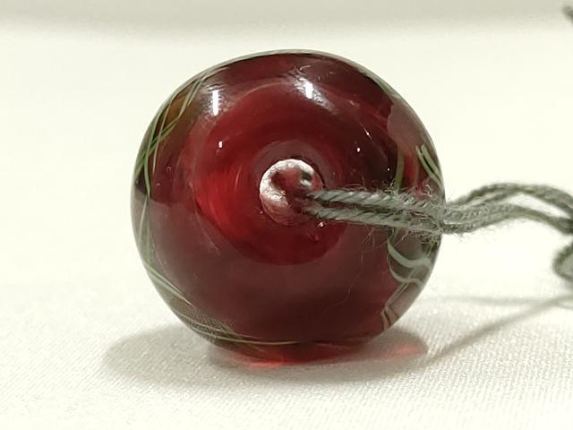 平和屋本店▼和装小物 翠嵐工房 帯留め 蜻蛉玉 逸品 未使用 AABL7143ay