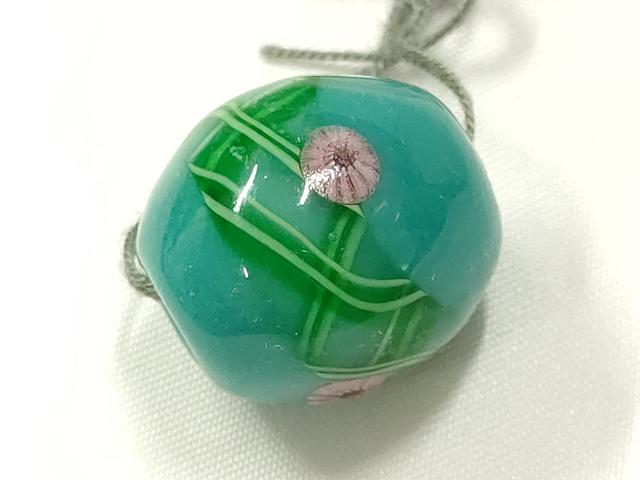 平和屋本店▼和装小物 翠嵐工房 帯留め 蜻蛉玉 逸品 未使用 AABL7144ay