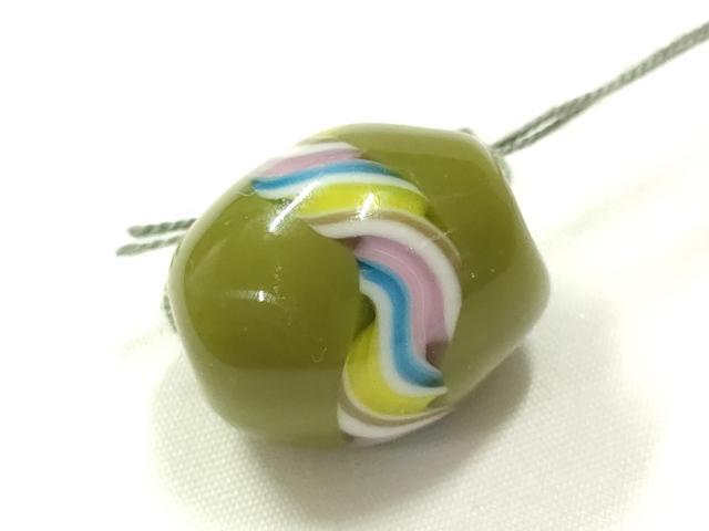 平和屋本店▼和装小物 翠嵐工房 帯留め 蜻蛉玉 逸品 未使用 AABL7145ay