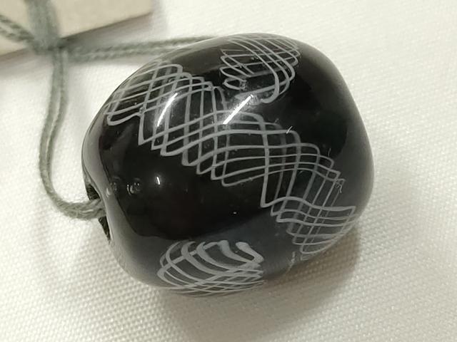 平和屋本店▼和装小物 翠嵐工房 帯留め 蜻蛉玉 逸品 未使用 AABL7148ay
