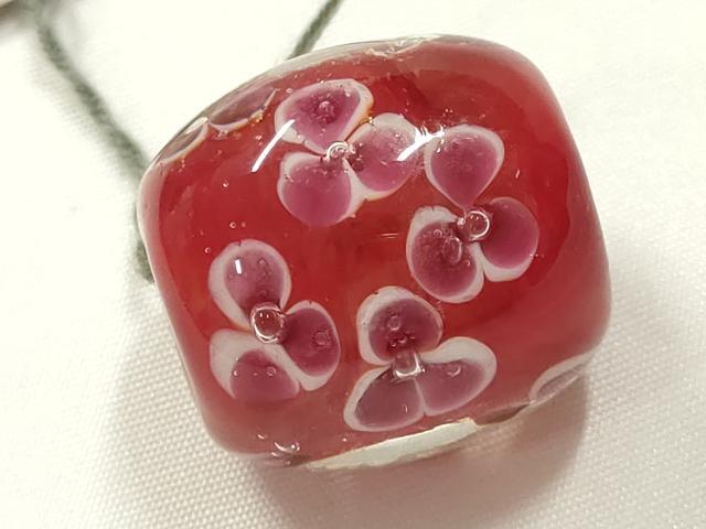 平和屋本店▼和装小物 翠嵐工房 帯留め 蜻蛉玉 逸品 未使用 AABL7151ay