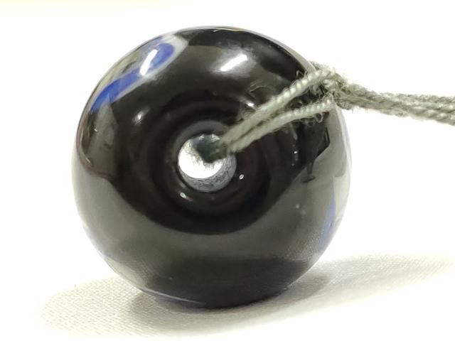 平和屋本店▼和装小物 翠嵐工房 帯留め 蜻蛉玉 逸品 未使用 AABL7152ay
