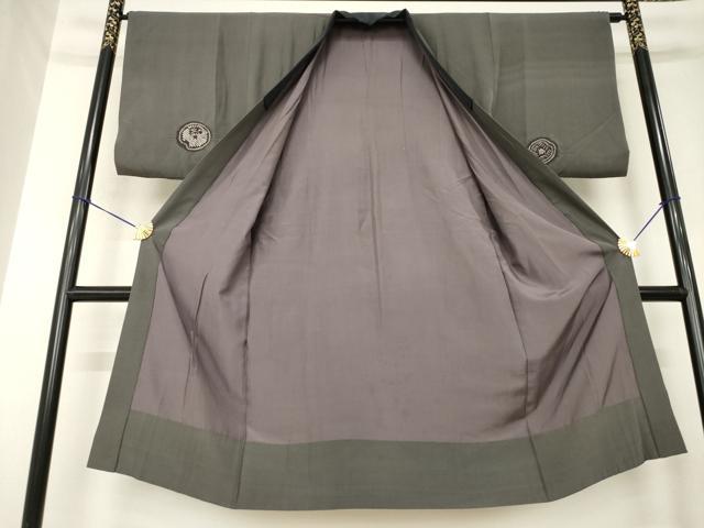 平和屋着物●男性 長襦袢 袷 絞り 丸文 正絹 逸品 AABL7205ck