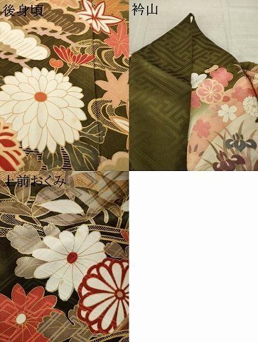 平和屋着物●豪華振袖 駒刺繍 吉祥花蝶宝尽くし 金彩 正絹 逸品 AABL7210ck