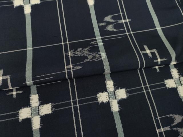 平和屋着物●本場琉球絣 紬 正絹 逸品 AABL7218ck