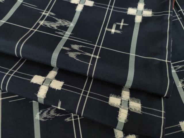 平和屋着物●本場琉球絣 紬 正絹 逸品 AABL7218ck