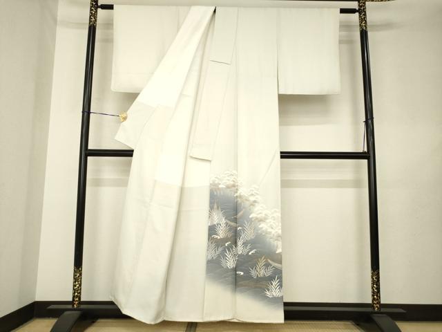 平和屋着物●豪華色留袖 渡し船 暈し染め 金彩 銀糸 正絹 逸品 AABL7226ck