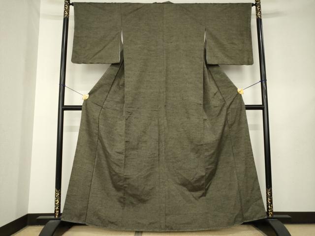 平和屋着物●上質な紬 縞 正絹 逸品 未使用 AABL7248ck