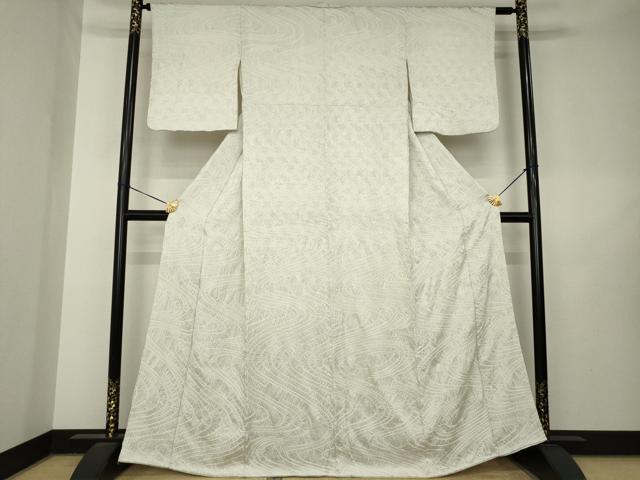 平和屋着物●訪問着 総絞り 流水文 正絹 逸品 AABL7252ck