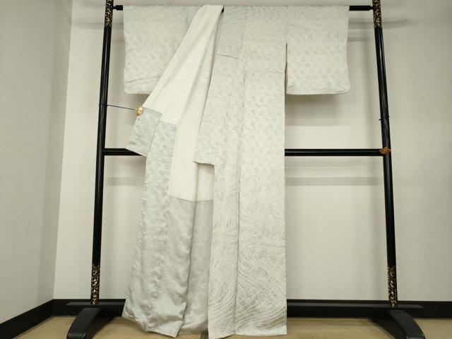 平和屋着物●訪問着 総絞り 流水文 正絹 逸品 AABL7252ck