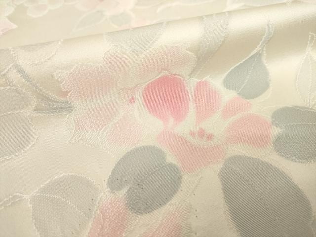 平和屋着物●上質な小紋 絞り 地紋起こし 草花文 正絹 逸品 AABL7268ck