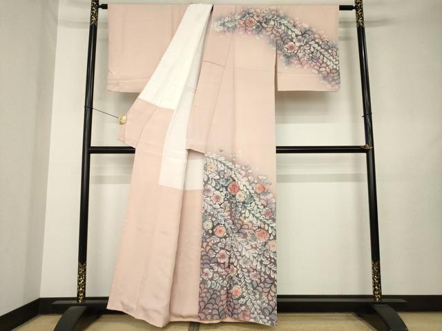 平和屋着物●訪問着 辻が花 舞花文 暈し染め 正絹 逸品 AABL7271ck
