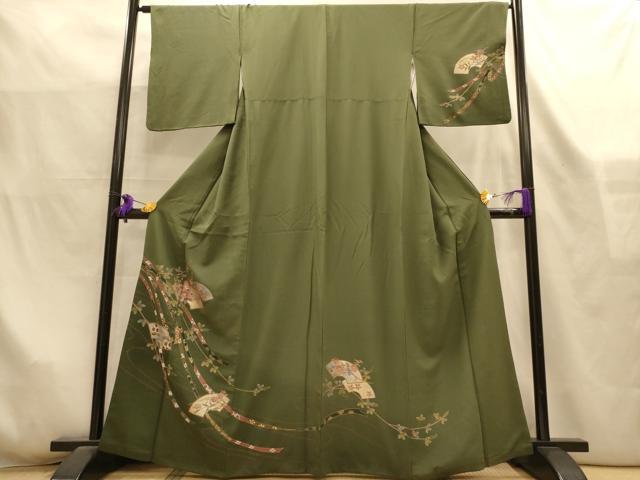 平和屋着物■訪問着 短冊地紙花松文 金銀彩 正絹 逸品 AABL7282br