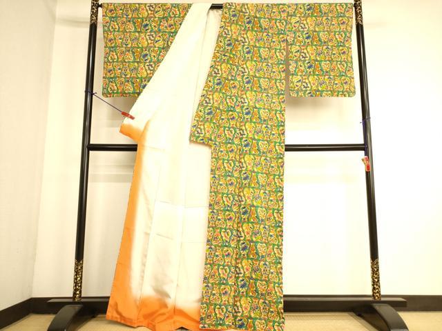 平和屋着物■上質な小紋 陶器吉祥文 正絹 逸品 AABL7306br