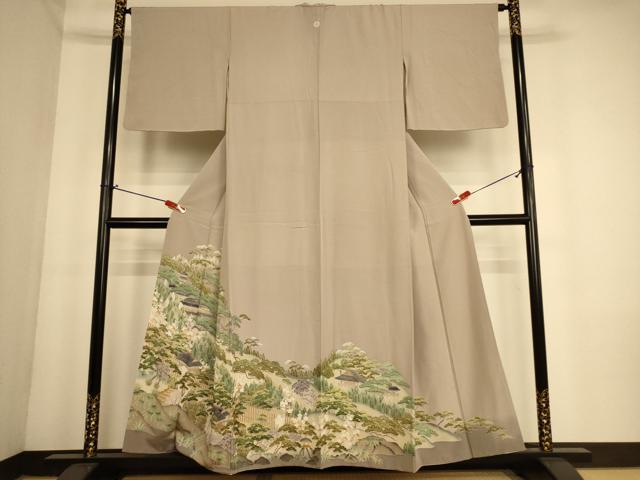 平和屋着物■豪華色留袖 松竹梅風景文 正絹 逸品 AABL7315br