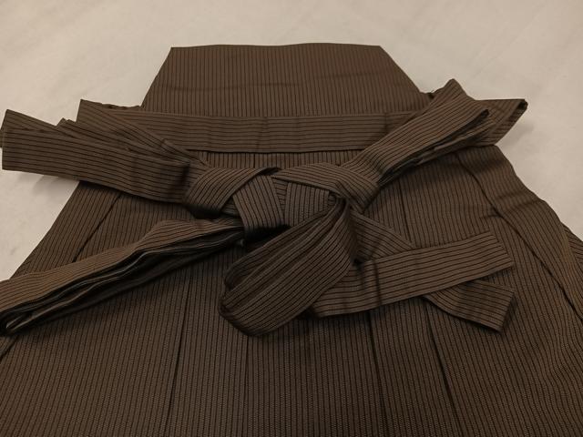 平和屋着物●男性 行灯袴 縞 正絹 逸品 AABL7334ph