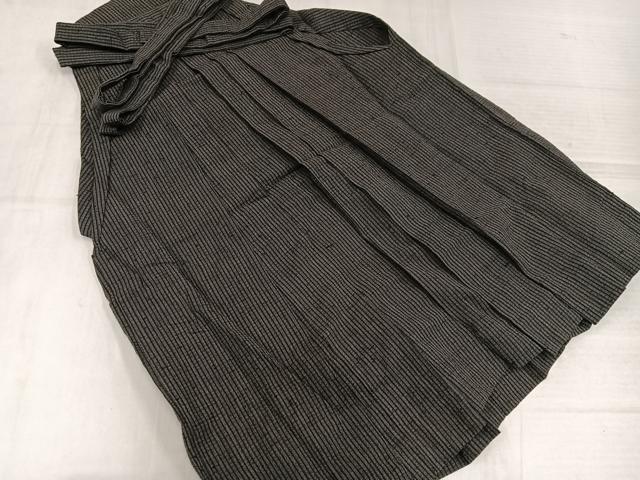 平和屋着物●男性 行灯袴 紬地 縞 正絹 逸品 AABL7335ph