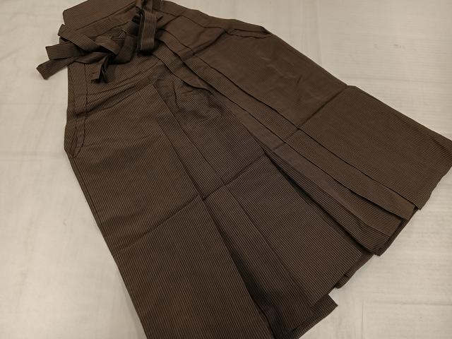平和屋着物●男性 馬乗り袴 縞 正絹 逸品 AABL7336ph
