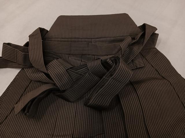平和屋着物●男性 馬乗り袴 縞 正絹 逸品 AABL7336ph