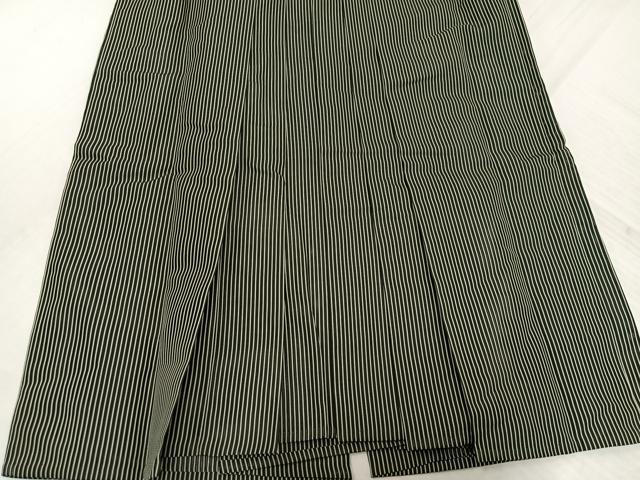平和屋着物●男性 夏物 創業100年 毘龍織 安部吉 縦絽 馬乗り袴 縞 正絹 逸品 AABL7337ph