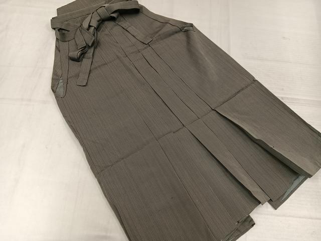 平和屋着物●男性 夏物 行灯袴 縦絽 縞 正絹 逸品 AABL7341ph