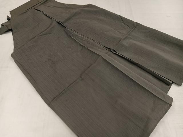 平和屋着物●男性 夏物 行灯袴 縦絽 縞 正絹 逸品 AABL7341ph