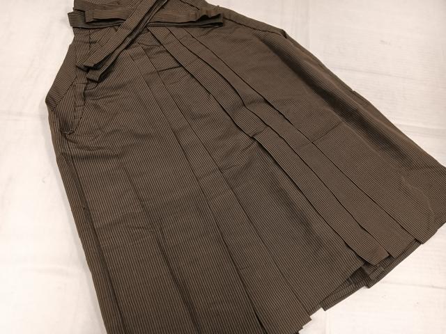 平和屋着物●男性 行灯袴 縞 正絹 逸品 AABL7350ph