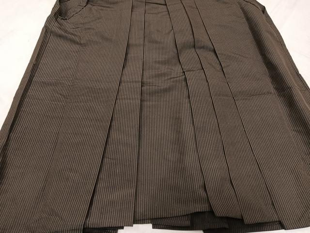 平和屋着物●男性 行灯袴 縞 正絹 逸品 AABL7350ph