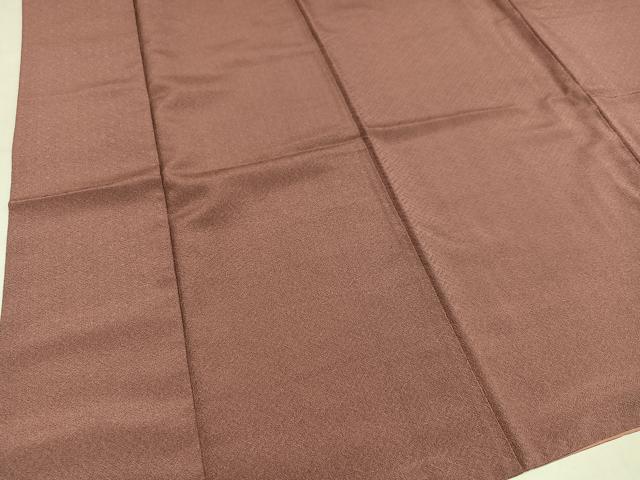 平和屋着物▼上質な色無地 檜垣地紋 宗伝唐茶色 正絹 逸品 AABL7358ph
