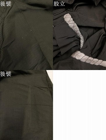 平和屋着物●男性 馬乗り袴 縞 正絹 逸品 AABL7362ph