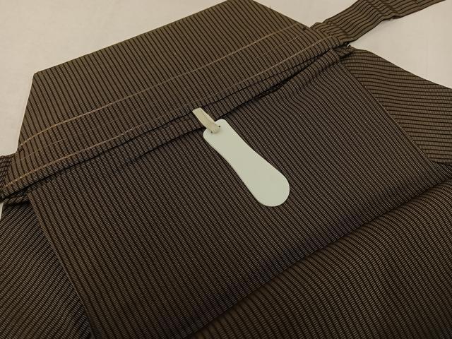 平和屋着物●男性 行灯袴 縞 正絹 逸品 AABL7365ph