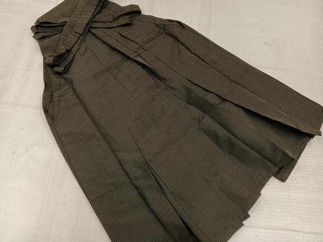 平和屋着物●男性 馬乗り袴 縞 正絹 逸品 AABL7367ph