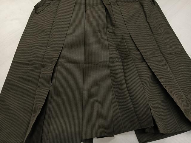 平和屋着物●男性 馬乗り袴 縞 正絹 逸品 AABL7367ph