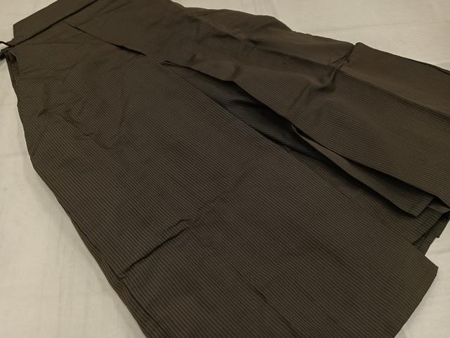 平和屋着物●男性 馬乗り袴 縞 正絹 逸品 AABL7367ph