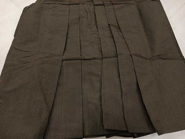 平和屋着物●男性 馬乗り袴 縞 正絹 逸品 AABL7369ph