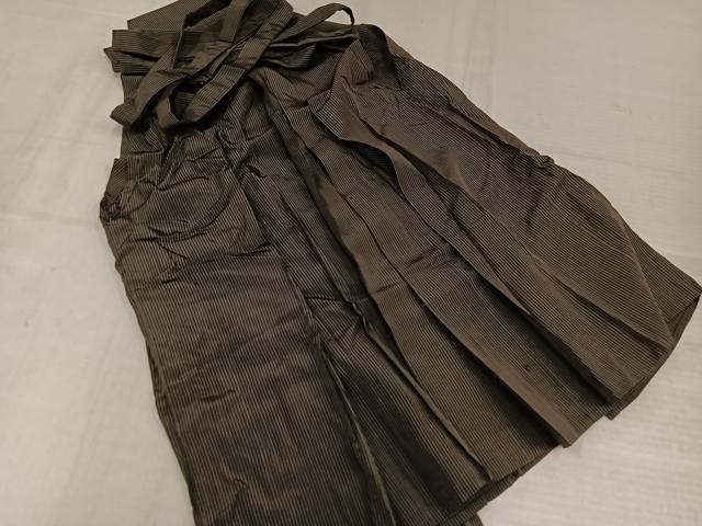 平和屋着物●男性 行灯袴 縞 正絹 逸品 AABL7371ph