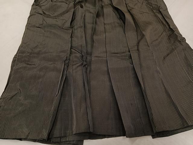 平和屋着物●男性 行灯袴 縞 正絹 逸品 AABL7371ph