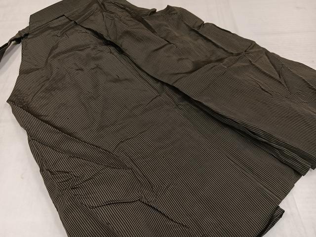 平和屋着物●男性 行灯袴 縞 正絹 逸品 AABL7371ph