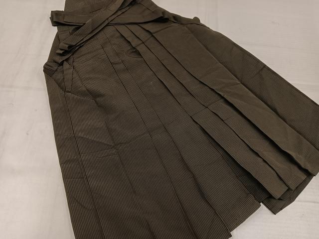 平和屋着物●男性 行灯袴 縞 正絹 逸品 AABL7374ph