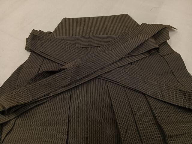 平和屋着物●男性 行灯袴 縞 正絹 逸品 AABL7374ph
