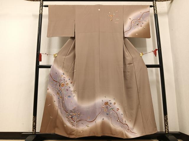 平和屋着物●訪問着 宝尽くし 暈し染め 金彩 正絹 逸品 AABL7379ph