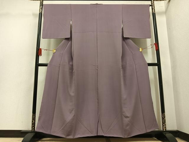 平和屋着物●上質な色無地 鳩羽鼠色 正絹 逸品 AABL7382ph
