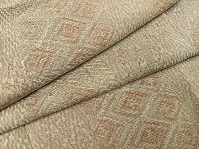 平和屋着物●上質な小紋 菱文 正絹 逸品 AABL7393ph