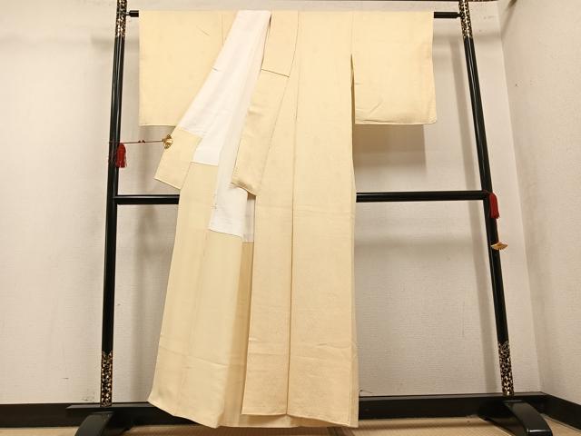 平和屋着物●上質な色無地 花地紋 砥粉色 正絹 逸品 AABL7425ph
