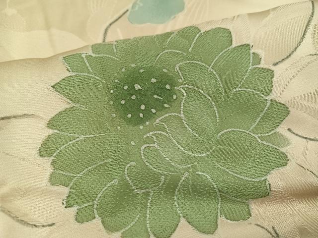 平和屋着物▼上質な小紋 地紋起こし 草花文 正絹 逸品 AABL7456ph